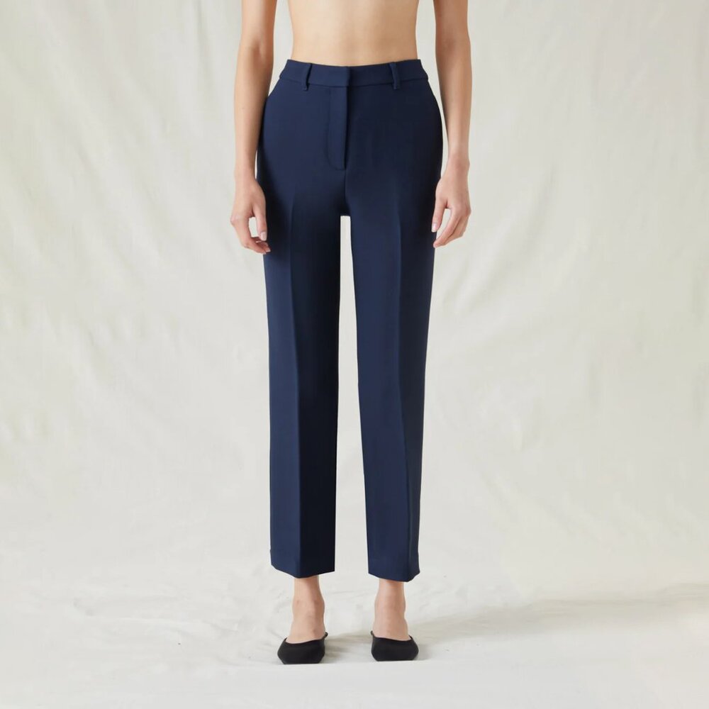 Attersee Straight Leg Trouser No Pockets Midnight Size 8 NEW NWT